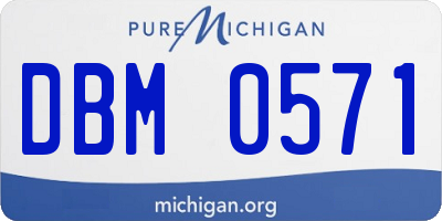 MI license plate DBM0571