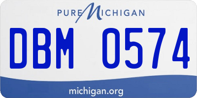 MI license plate DBM0574