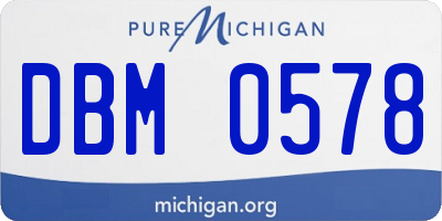 MI license plate DBM0578