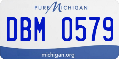 MI license plate DBM0579