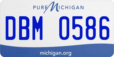 MI license plate DBM0586