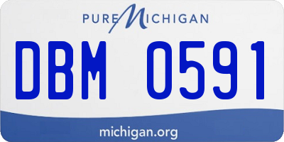 MI license plate DBM0591