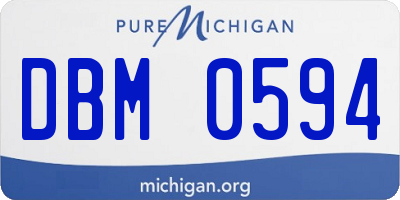 MI license plate DBM0594