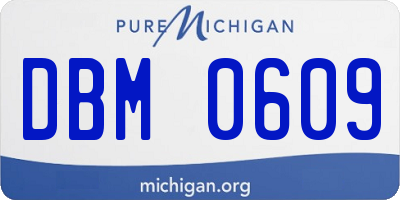 MI license plate DBM0609