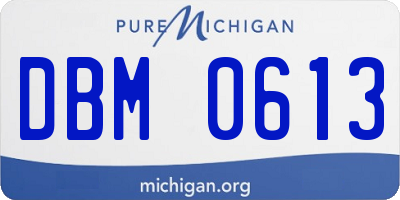 MI license plate DBM0613