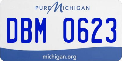 MI license plate DBM0623