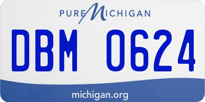 MI license plate DBM0624