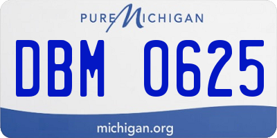 MI license plate DBM0625