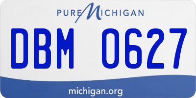 MI license plate DBM0627