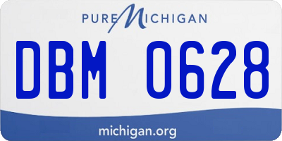 MI license plate DBM0628
