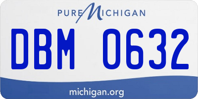 MI license plate DBM0632