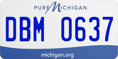 MI license plate DBM0637
