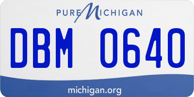 MI license plate DBM0640