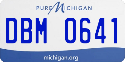 MI license plate DBM0641