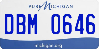 MI license plate DBM0646