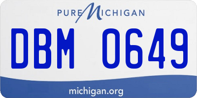 MI license plate DBM0649