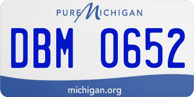 MI license plate DBM0652