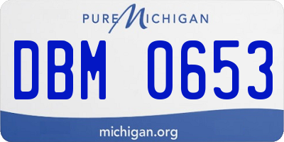 MI license plate DBM0653