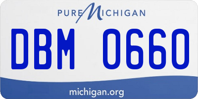 MI license plate DBM0660