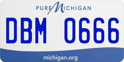 MI license plate DBM0666