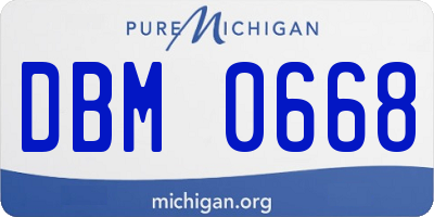 MI license plate DBM0668