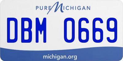 MI license plate DBM0669
