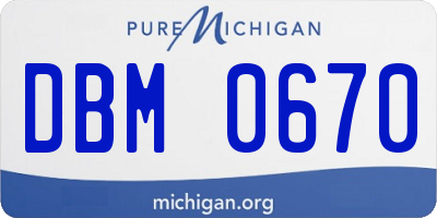 MI license plate DBM0670