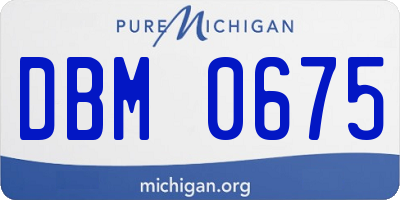 MI license plate DBM0675