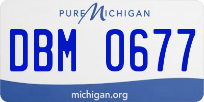 MI license plate DBM0677