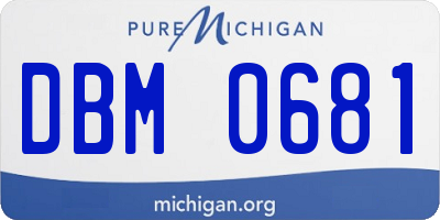 MI license plate DBM0681