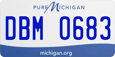 MI license plate DBM0683