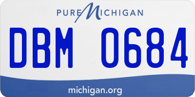 MI license plate DBM0684