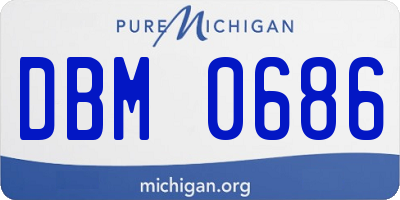 MI license plate DBM0686