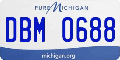 MI license plate DBM0688