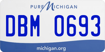 MI license plate DBM0693