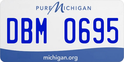 MI license plate DBM0695