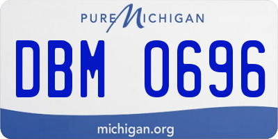 MI license plate DBM0696