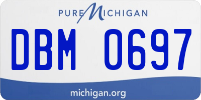 MI license plate DBM0697