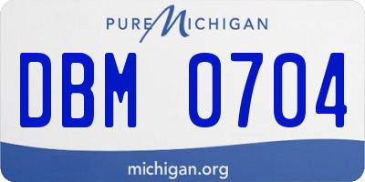 MI license plate DBM0704
