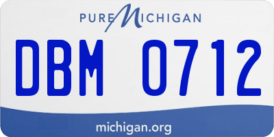 MI license plate DBM0712