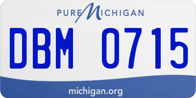 MI license plate DBM0715