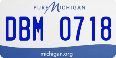 MI license plate DBM0718