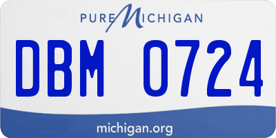 MI license plate DBM0724