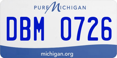 MI license plate DBM0726