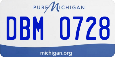 MI license plate DBM0728