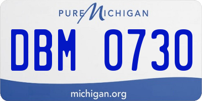 MI license plate DBM0730