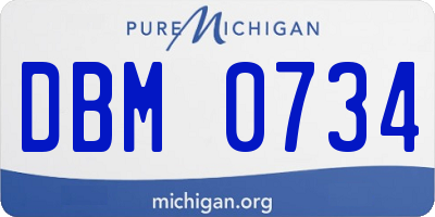 MI license plate DBM0734