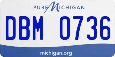 MI license plate DBM0736