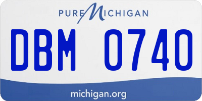 MI license plate DBM0740