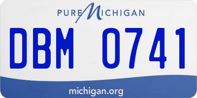 MI license plate DBM0741